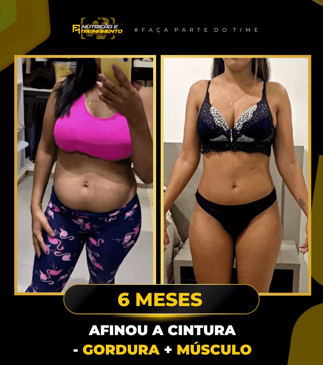 Antes e depois de aluno do Time Fabricio Moura