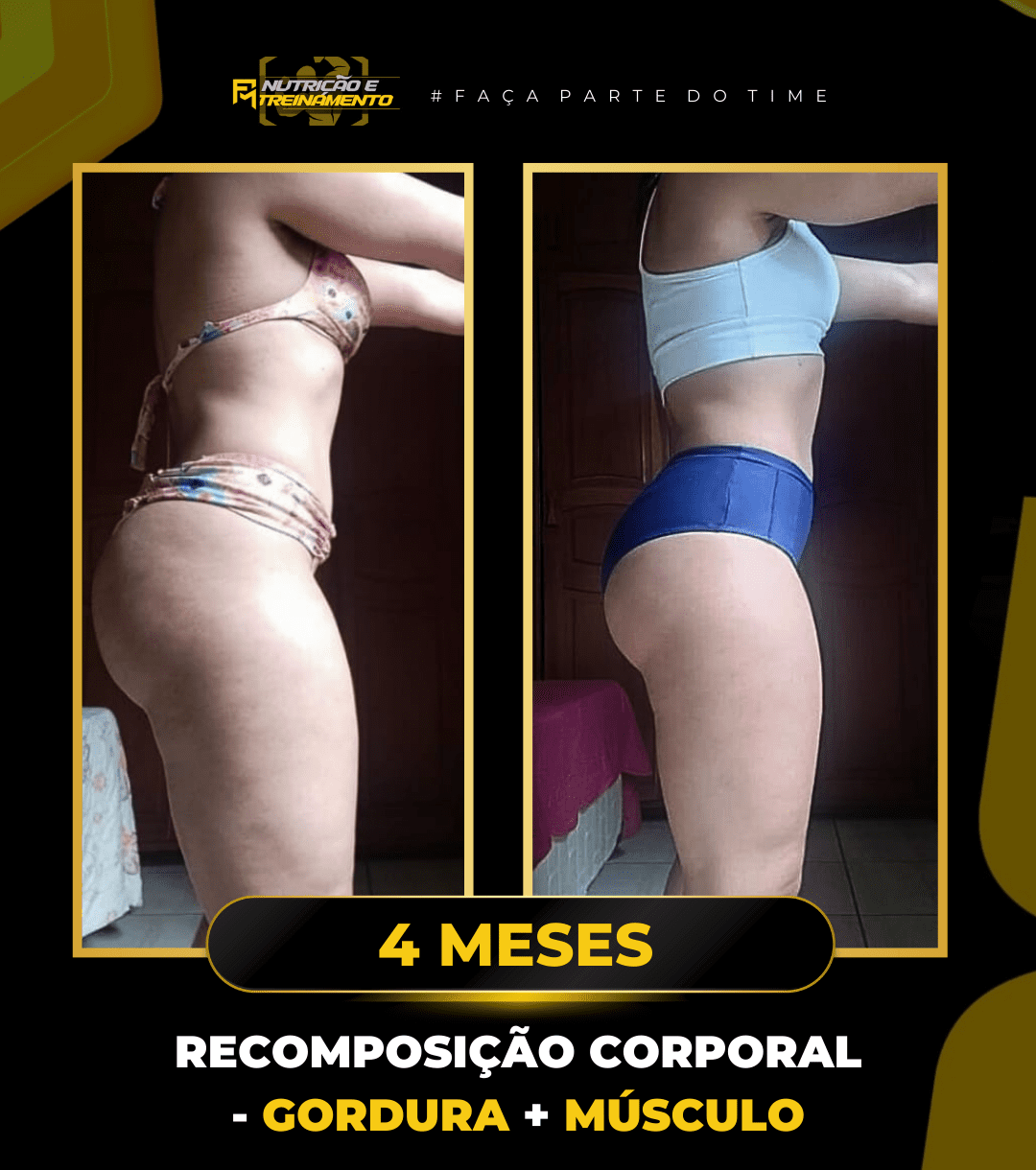 Transformação de aluna do acompanhamento individual da Fabricio Moura Team